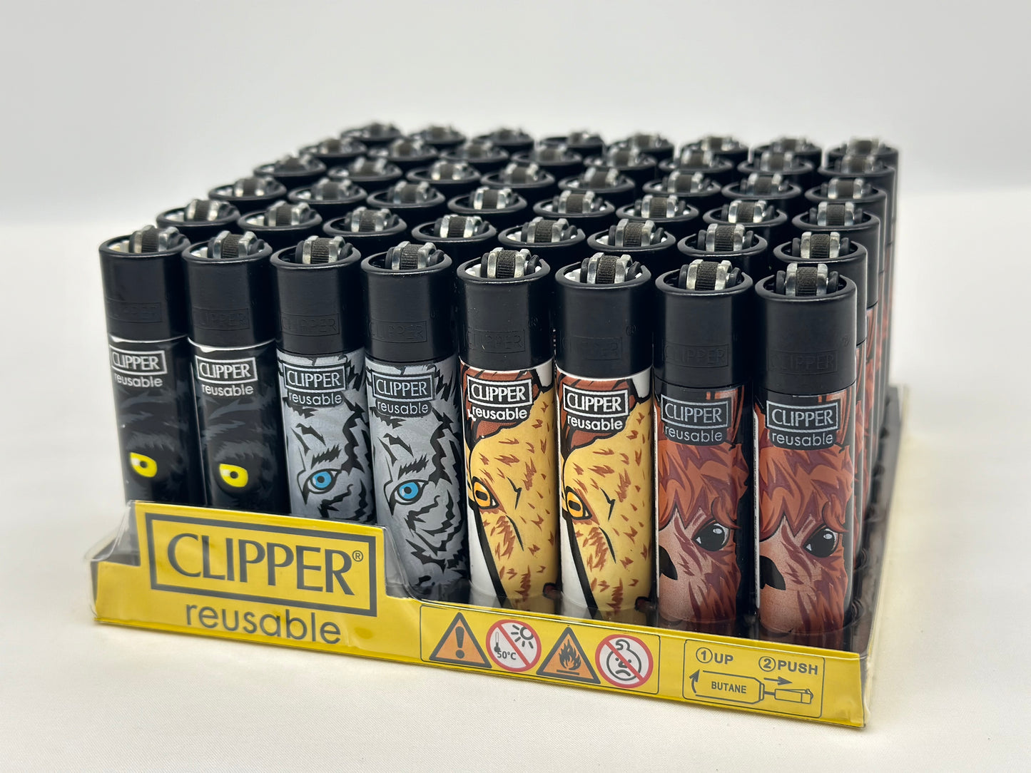 1 X Clipper Reusable Lighter. Designs selected randomly