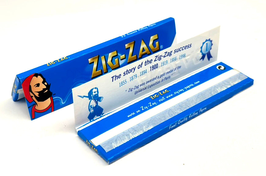 One pack of ZIG ZAG King Size Blue Classic Rolling Papers