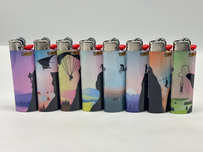 1 X Large BIC Lighter Multicoloured. Designs Selected Randomly