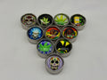 Small Mini Pocket Metal Herb Tobacco Grinder Hand Muller Smoke Crusher Spice. Designs selected randomly