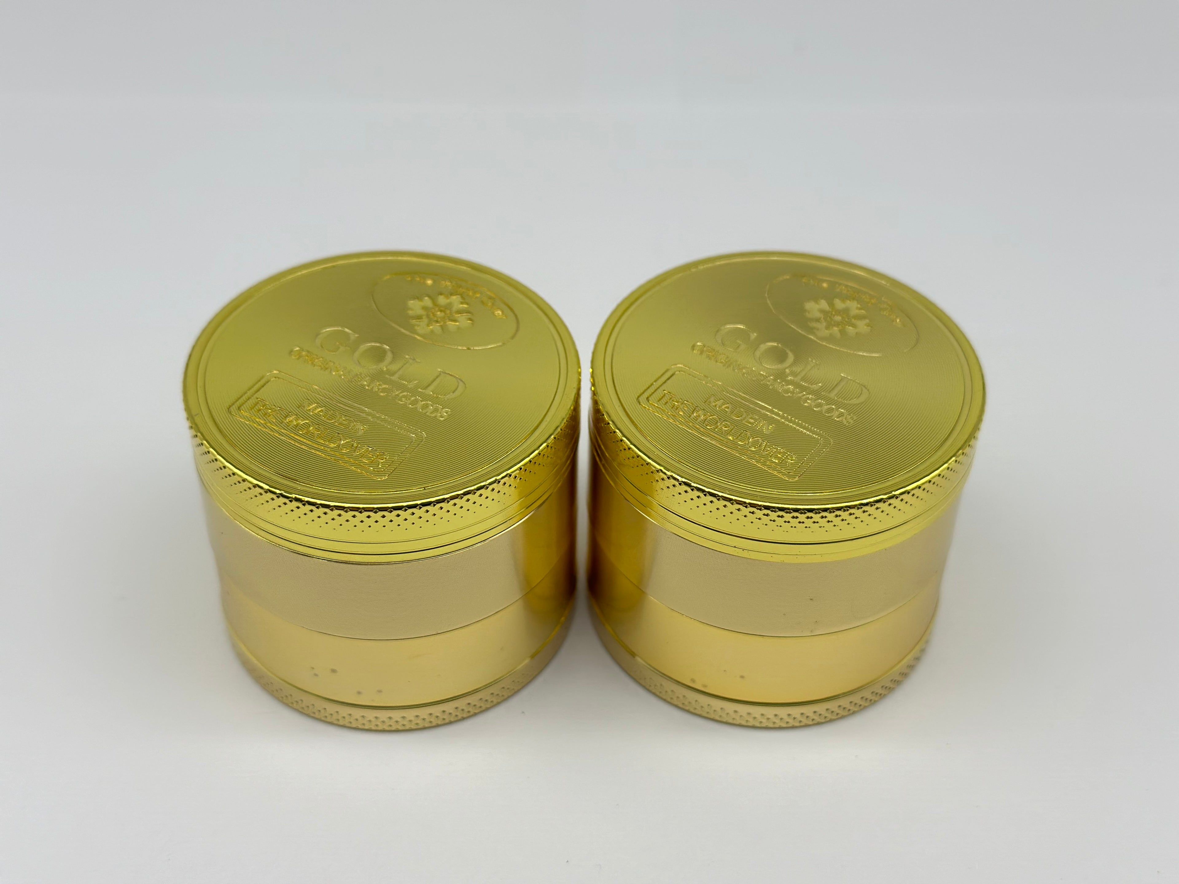 4Layer Gold Metal Herb Tobacco Grinder Hand Muller Smoke Crusher Spice