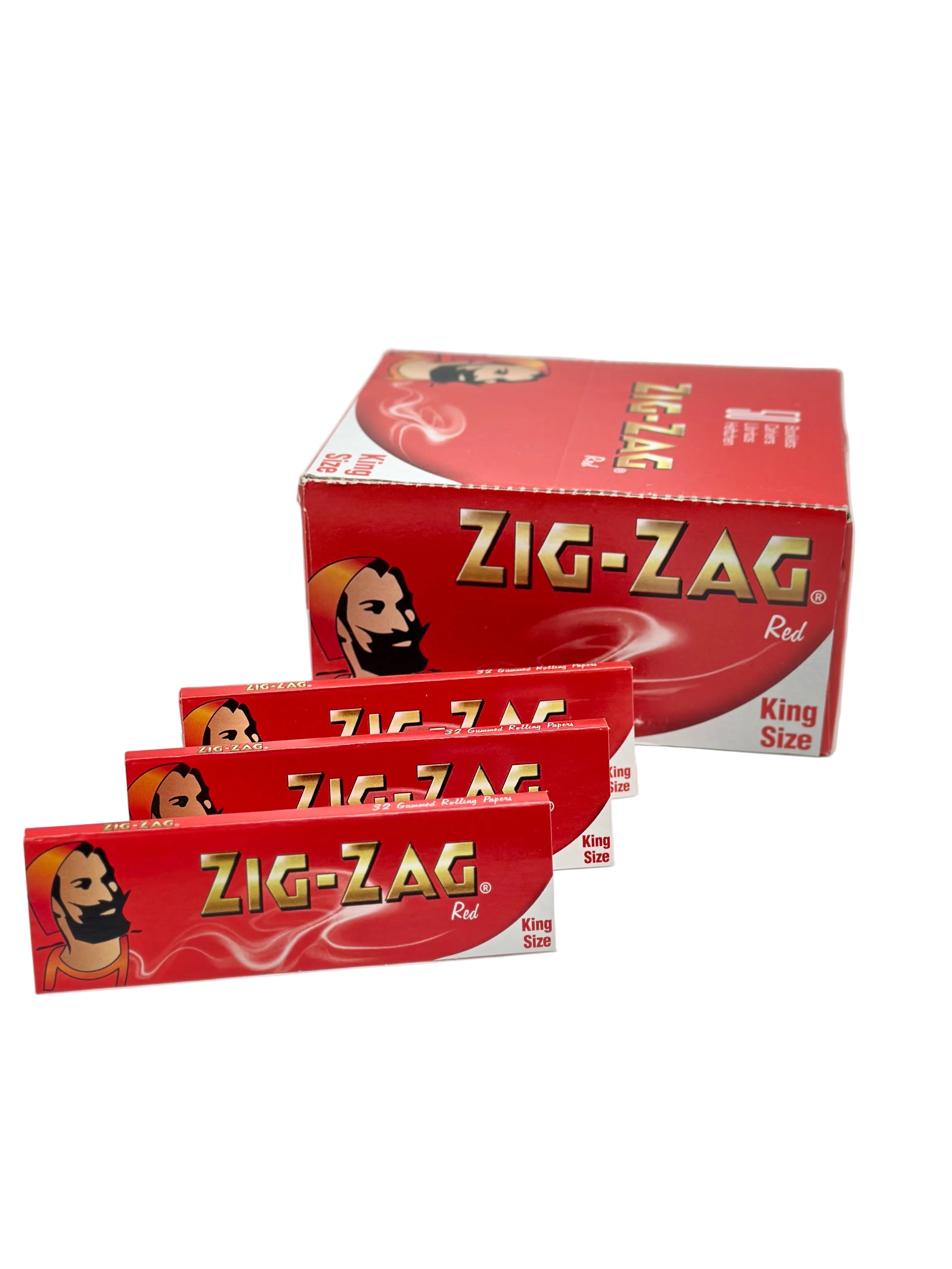 5 X booklets Zig-Zag King Size Red  Cigarette Rolling Papers. Total of 5 Booklets