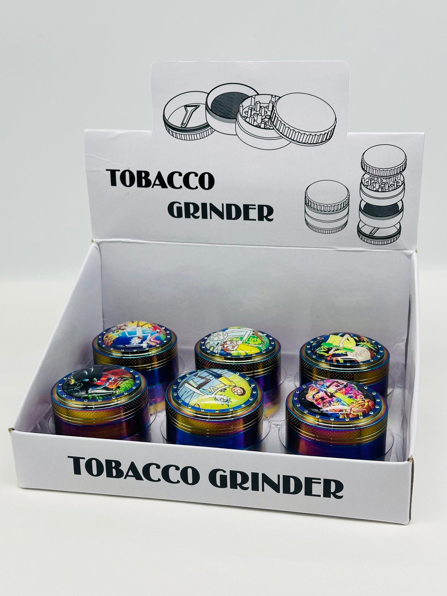 Rick and Morty Metal Herb Tobacco Grinder Hand Muller Smoke Crusher Spice
