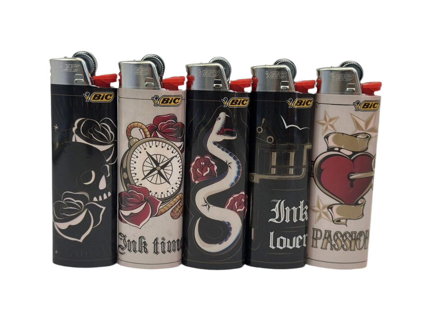 1 X Large BIC Lighter Multicoloured. Designs Selected Randomly