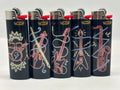 1 X Large BIC Lighter Multicoloured. Designs Selected Randomly