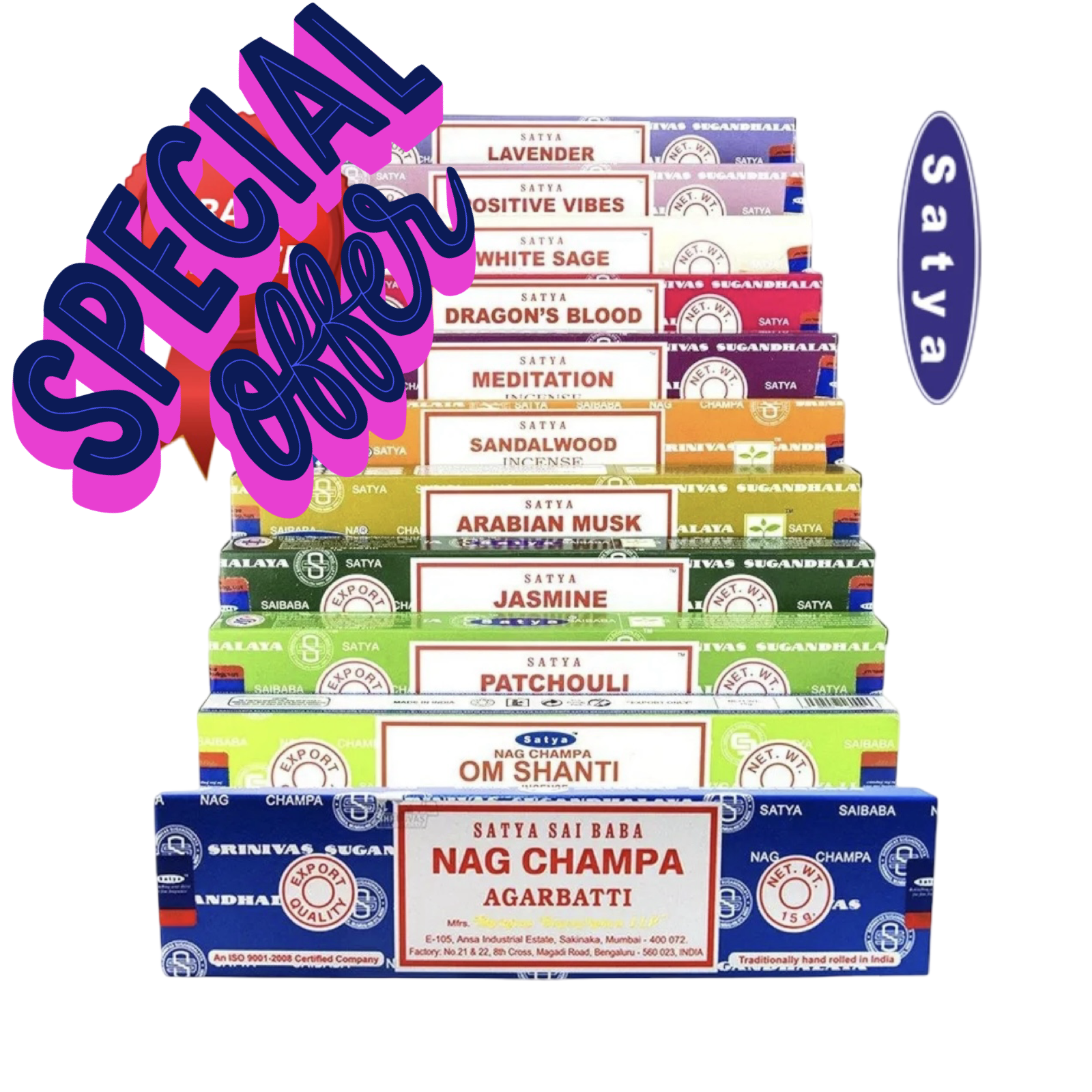12 X Satya 15GMS Incense Sticks