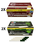 400 X Golden Filter Tubes King Size. total of 4 Packs